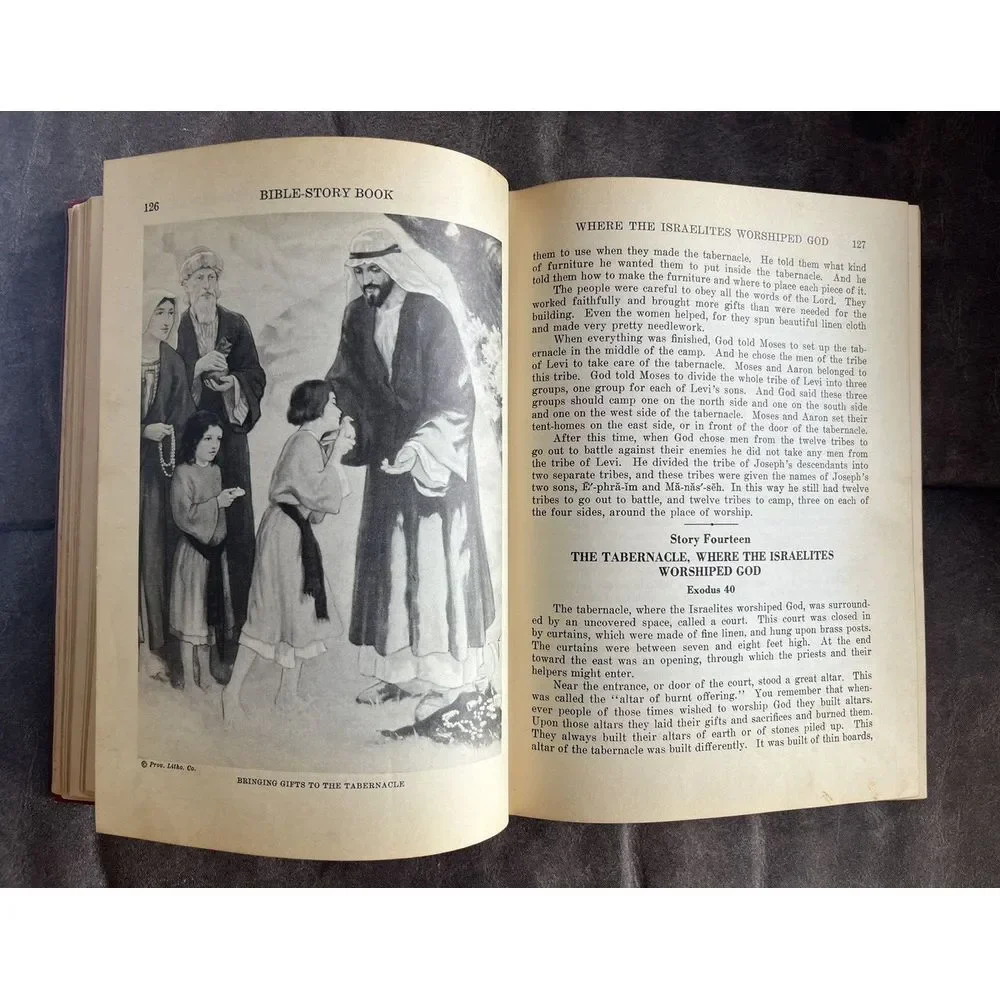 Antique Egermeiers Bible Story Book Illustrated,‎ Published by The Warner 1947